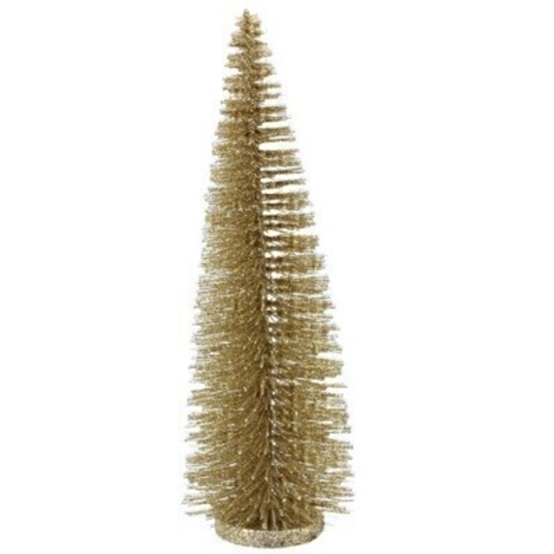 Gold Glitter Bristle Tree Gisela Graham